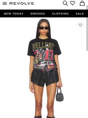 Dodge Hellcat Rhinestone Tee in Black REASON